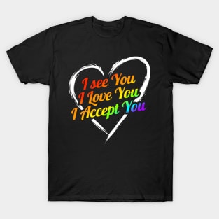 I see you, I love you, I accept you LGBTQ T-Shirt